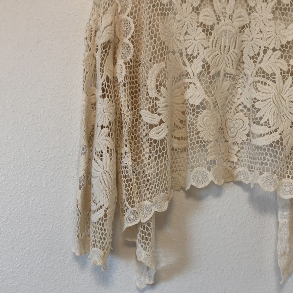 STUDIO Y cream/ ivory crochet jacket, size S - Picture 4 of 11